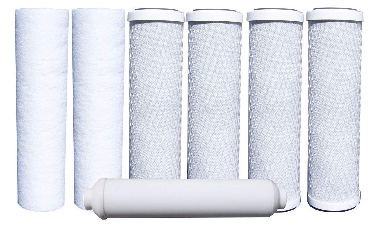 Watts Premier 7-Pack Water Filter Replacement Kit for RO System 2 Sediment 4 Car
