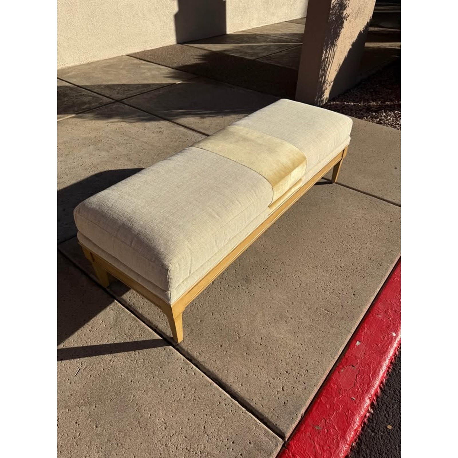 Custom ordered upholstered bench