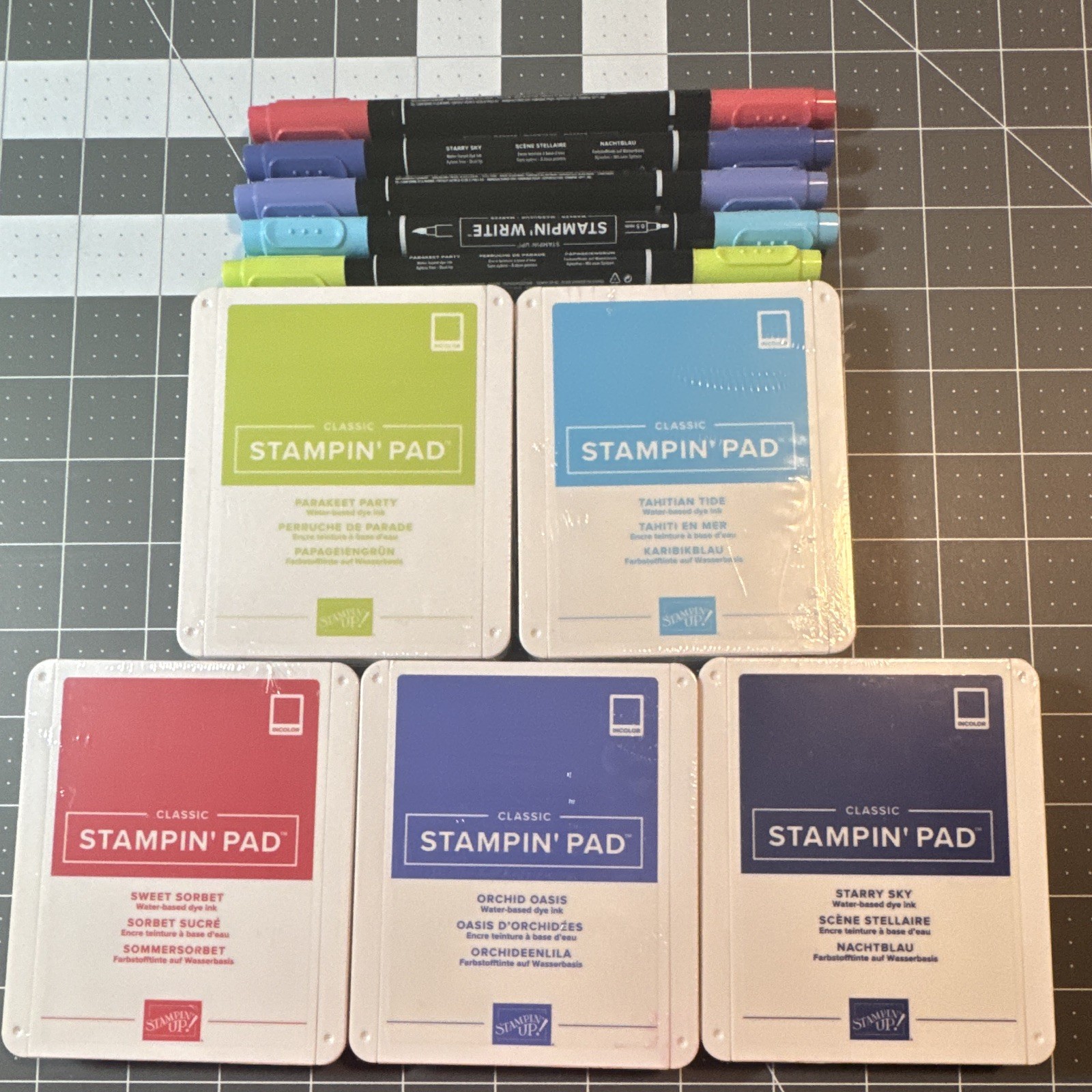 Stampin Up 2022-2024 In Color Bundle - 5 Classic Pads & 5 Markers RETIRED - NEW!