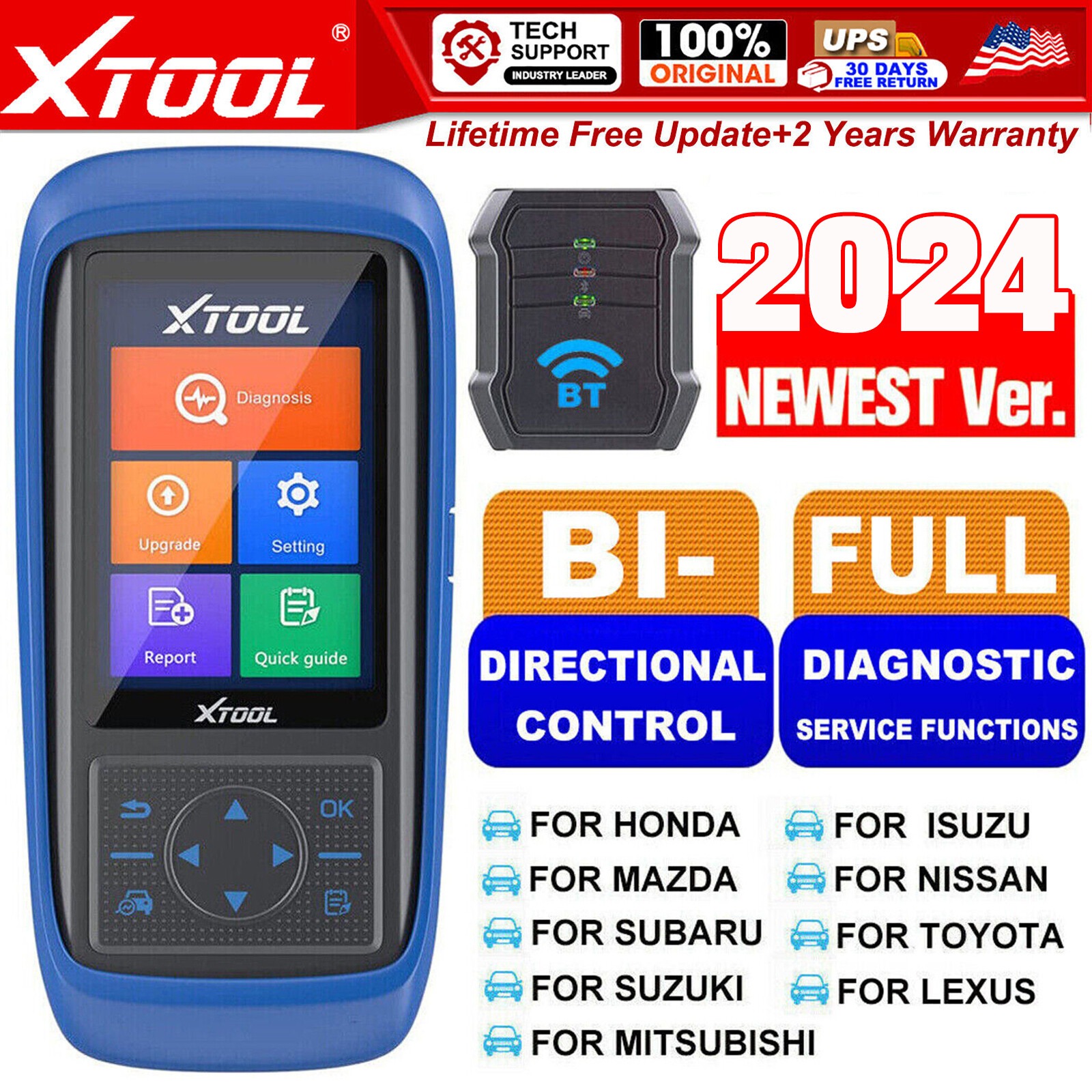 XTOOL PS701 PRO Auto All System Diagnostic Bi-Directional Scan For Japanese Cars