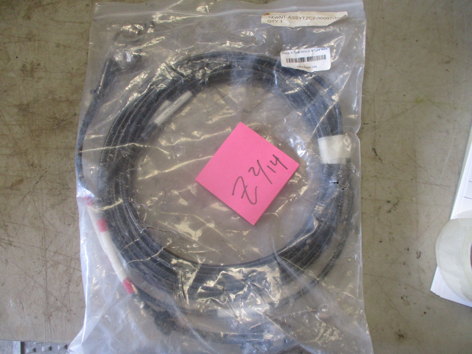 NOS RF Coax Cable, LMR-240-N-Type, T2C2-90097-105, for RF Transmit