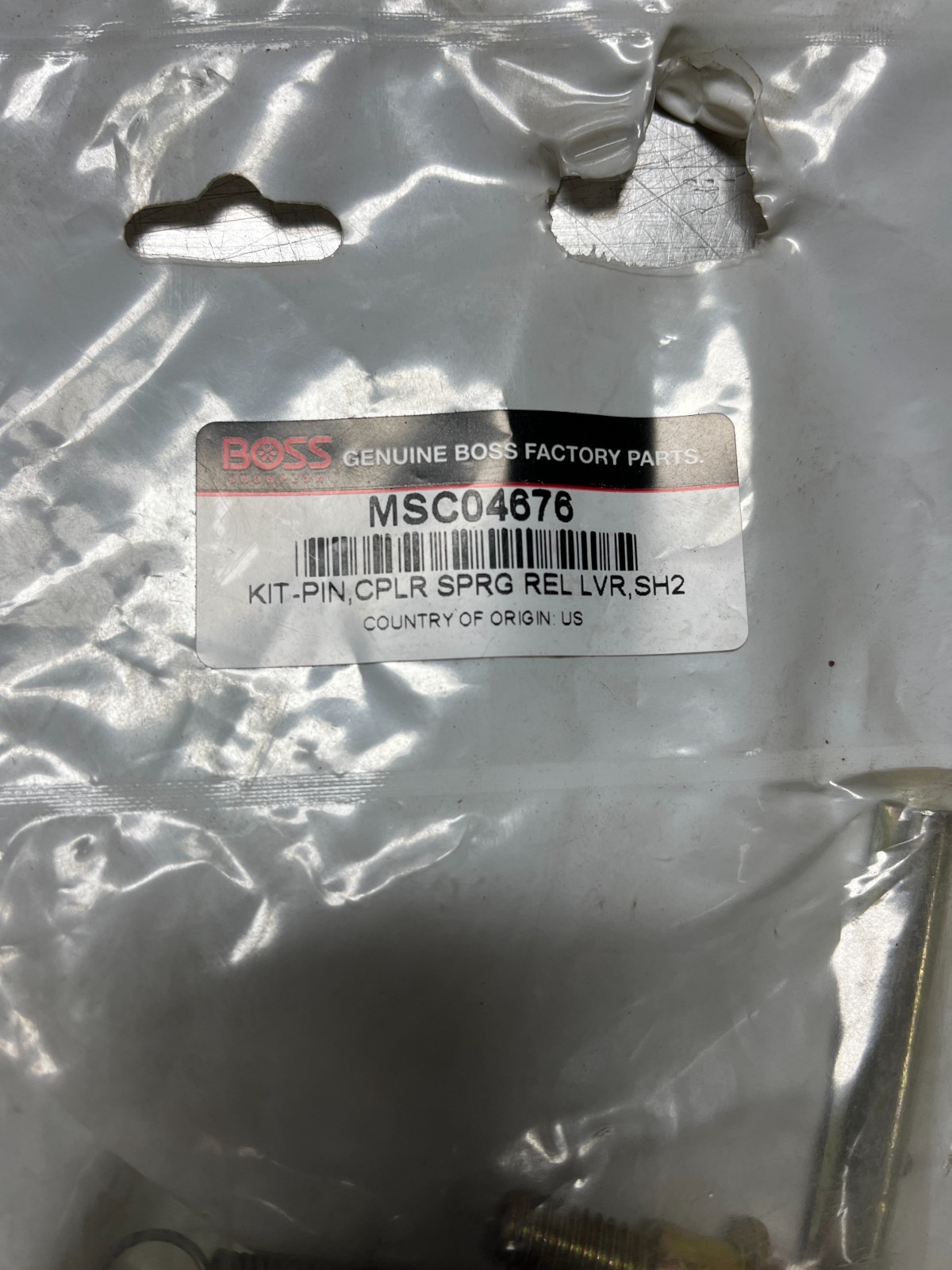 MSC04676 GENUINE Boss Snowplow PIN KIT