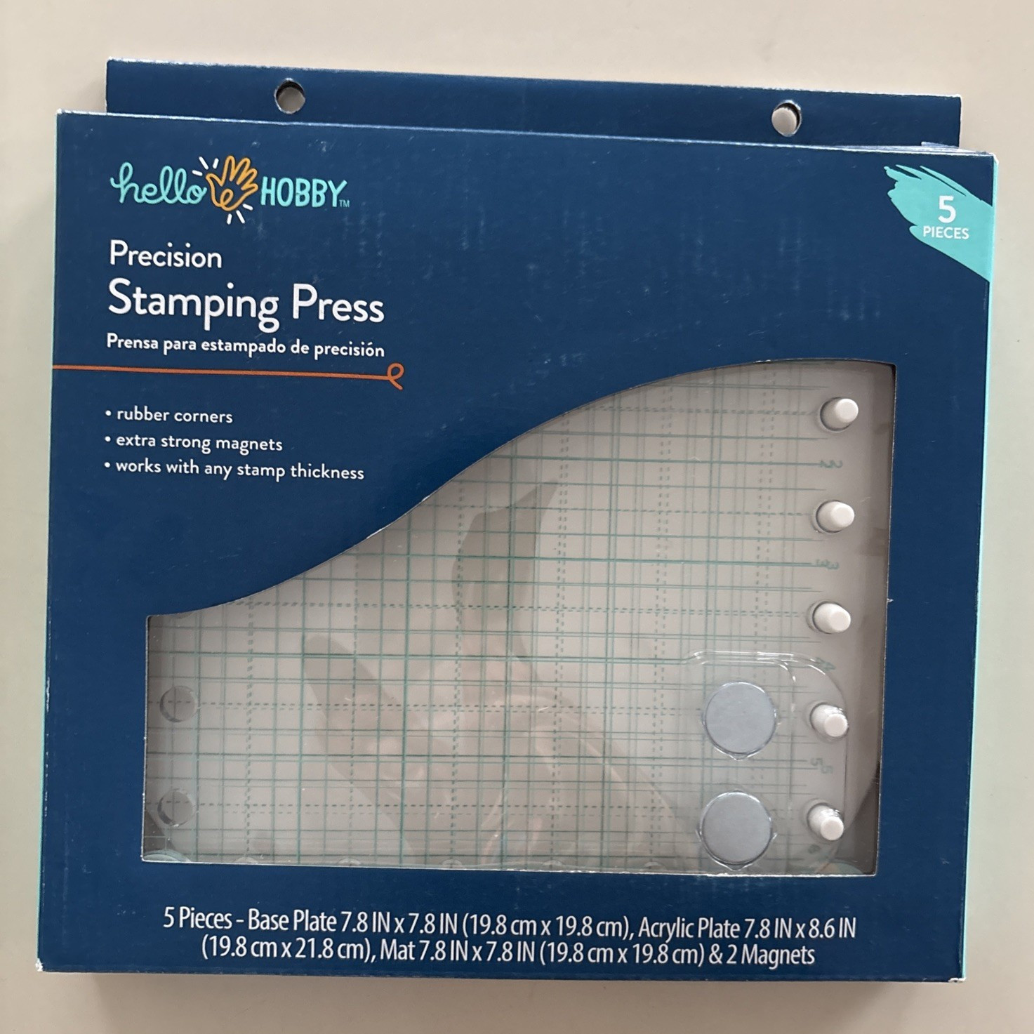 Hello Hobby Precision Stamping Press 5pc Set Craft Tool Card Making DIY