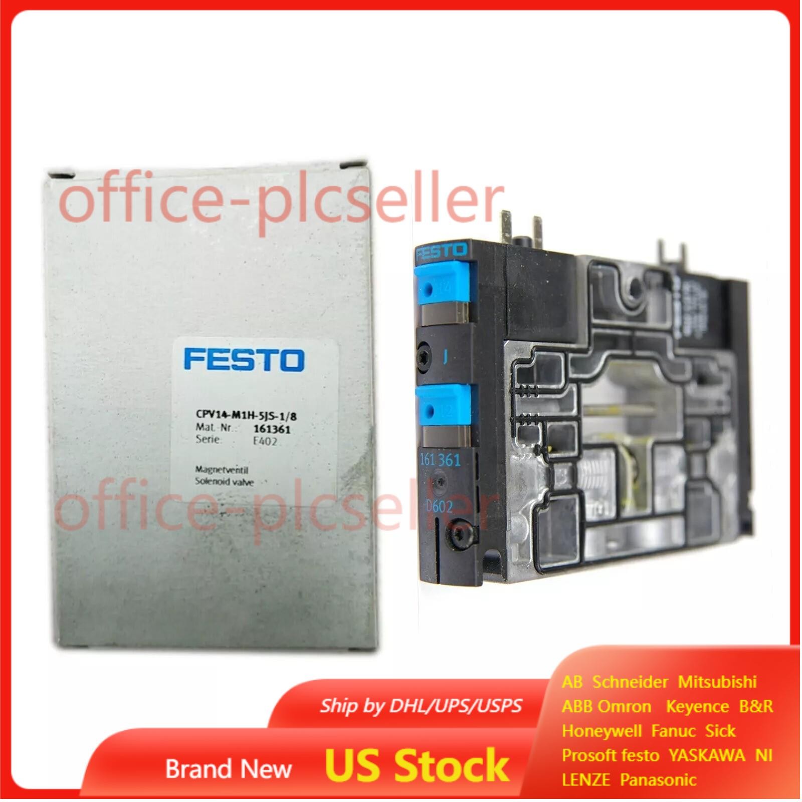 New FESTO 161361 CPV14-M1H-5JS-1/8 Solenoid Valve