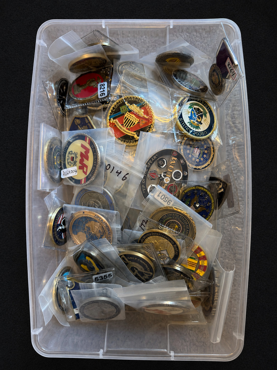Challenge Coin Lot of Ten Coins (Military, Police, Fire, Federal, Veteran, Civ)