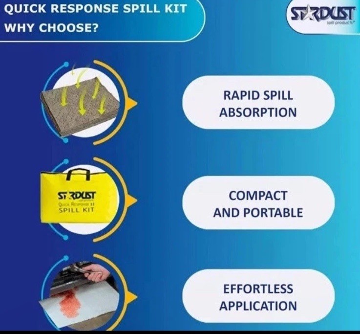 Stardust Emergency Response Spill Products Universal Spill Kit – OSHA Approved
