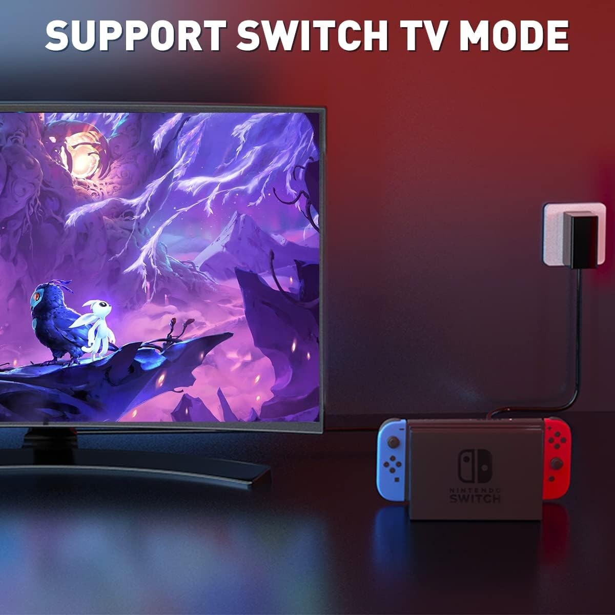 Replacement Charger for Nintendo Switch OLED/LITE - Works with TV Dock&Original