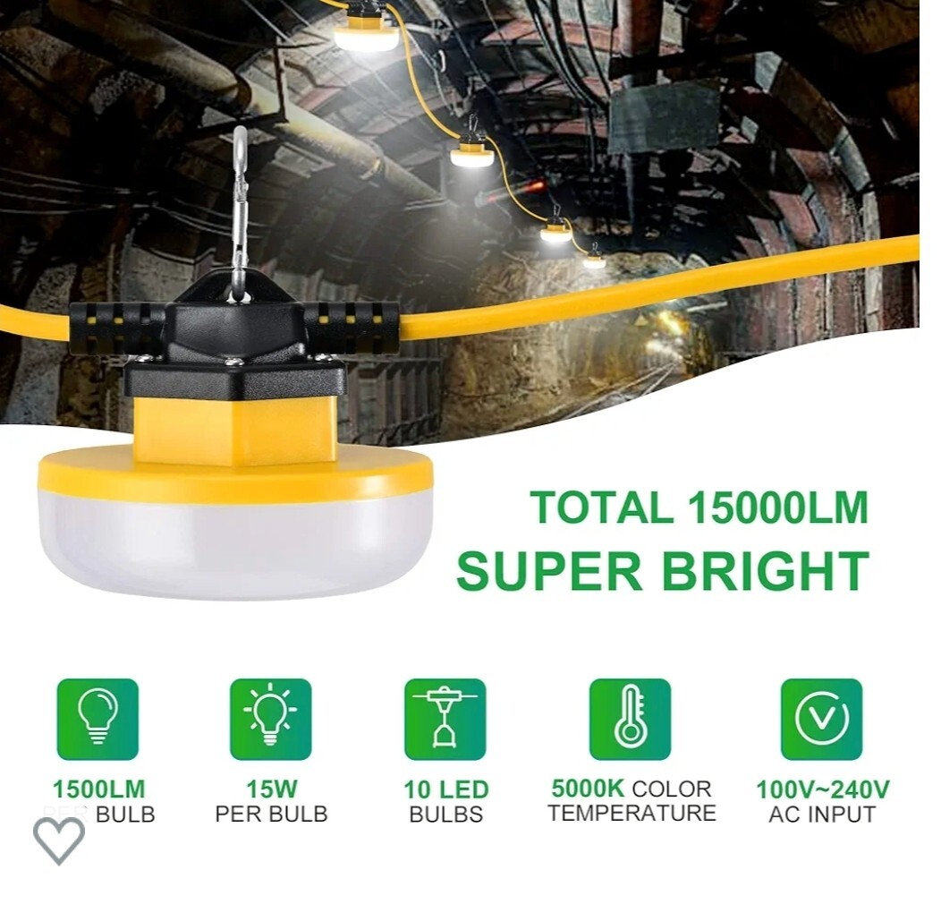 LEDIARY LED STRING WORK LIGHTS 100 FT