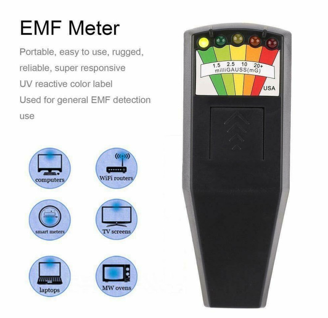 LED EMF Meter Magnetic Field Detector Ghost Hunting Tester Paranormal Equipment