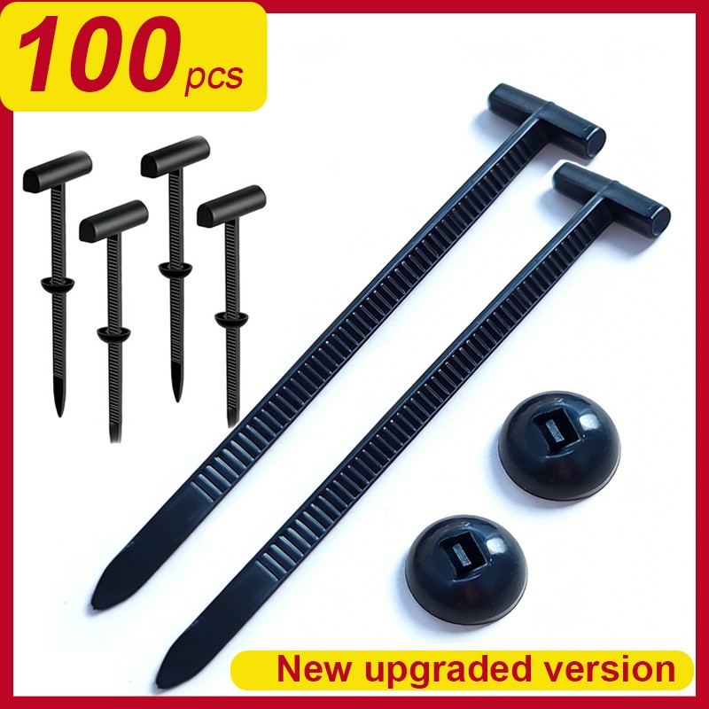 100 PCS Nylon Universal Cable Tie Buckle，Heavy Duty Self-Locking Zip Ties Holder