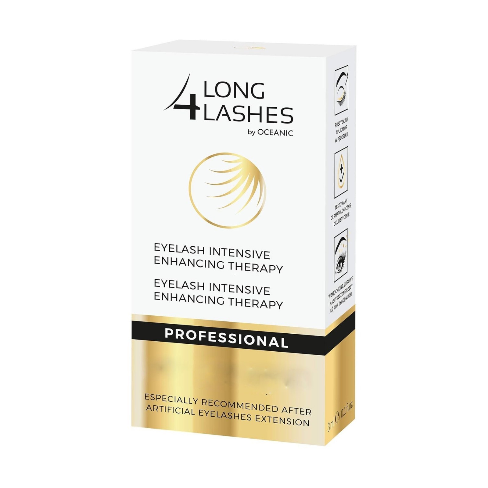 LONG 4 LASHES BY OCEANIC PROFESSIONAL EYELASH INTENSIVE ENHANCIG THERAPY, 3 ml