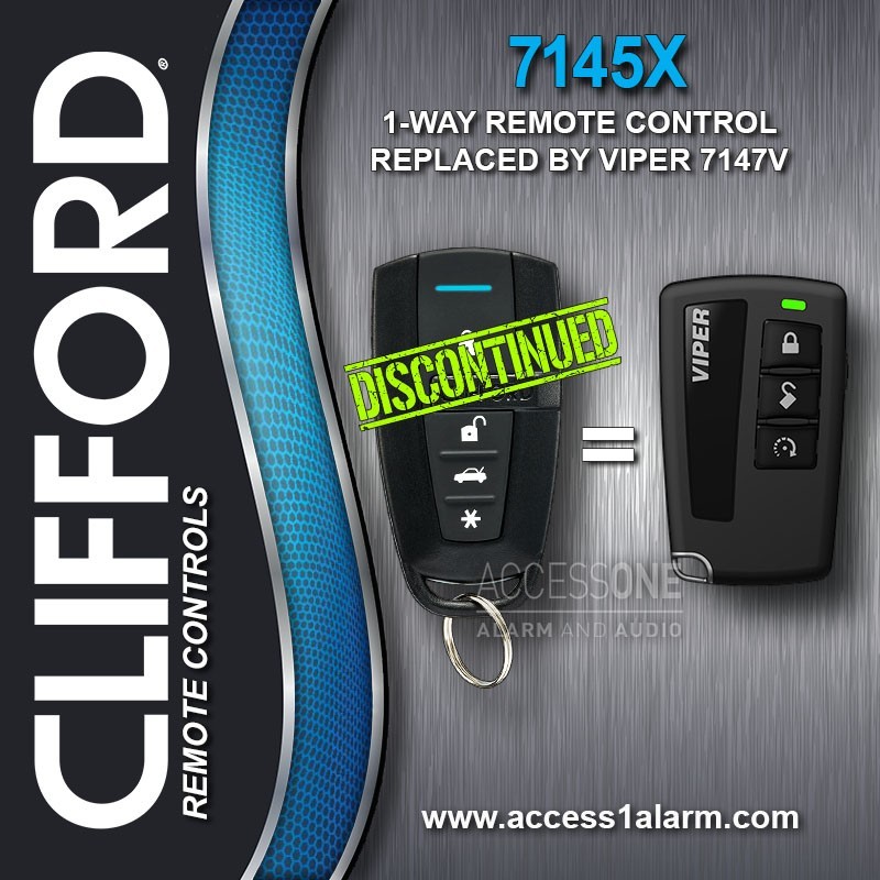 NEW Viper 7147V 1-Way Remote Control For Discontinued Clifford 7145X EZSDEI7141