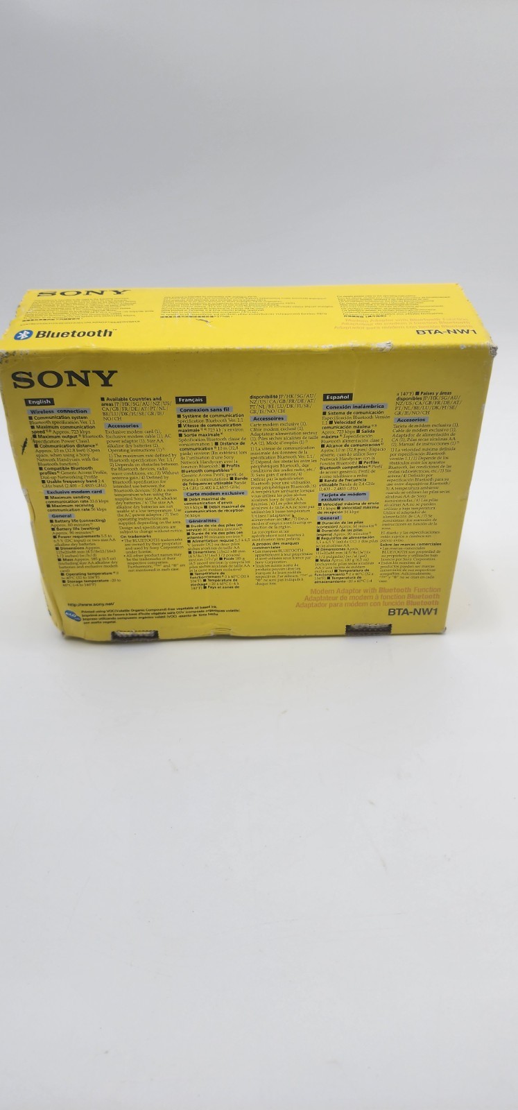 Sony BTA-NW1 Modem Adaptor with Bluetooth Function New Open Box