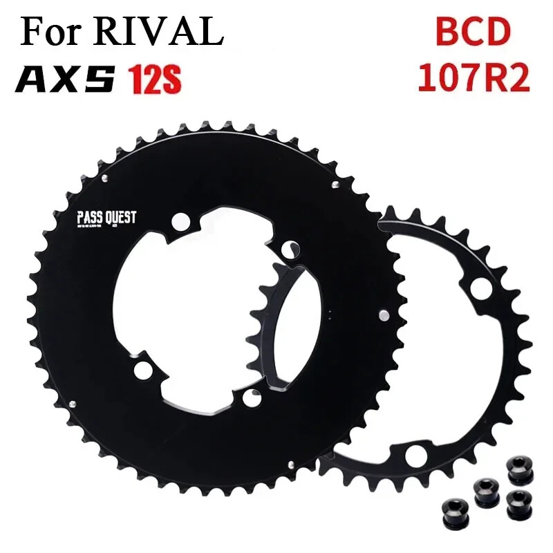 107BCD MTB Road Bike Double Chainring 46-33T 48-35T 50-37T 52-39T 2X Chainwheel