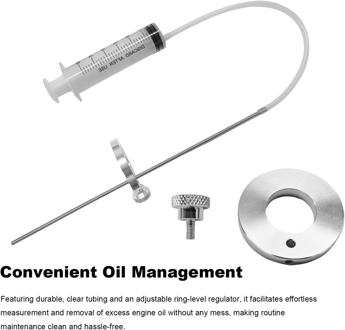 Fork Oil Level Tool Kit, Motorcycle Fork Oil Adjuster Kit with Adjustable Rin...