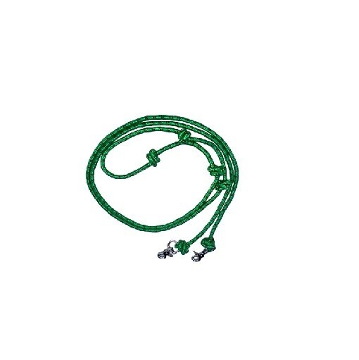 Horse Reins Roping 8FT Knotted Green Rope Durable Western Tack Scissor Snaps
