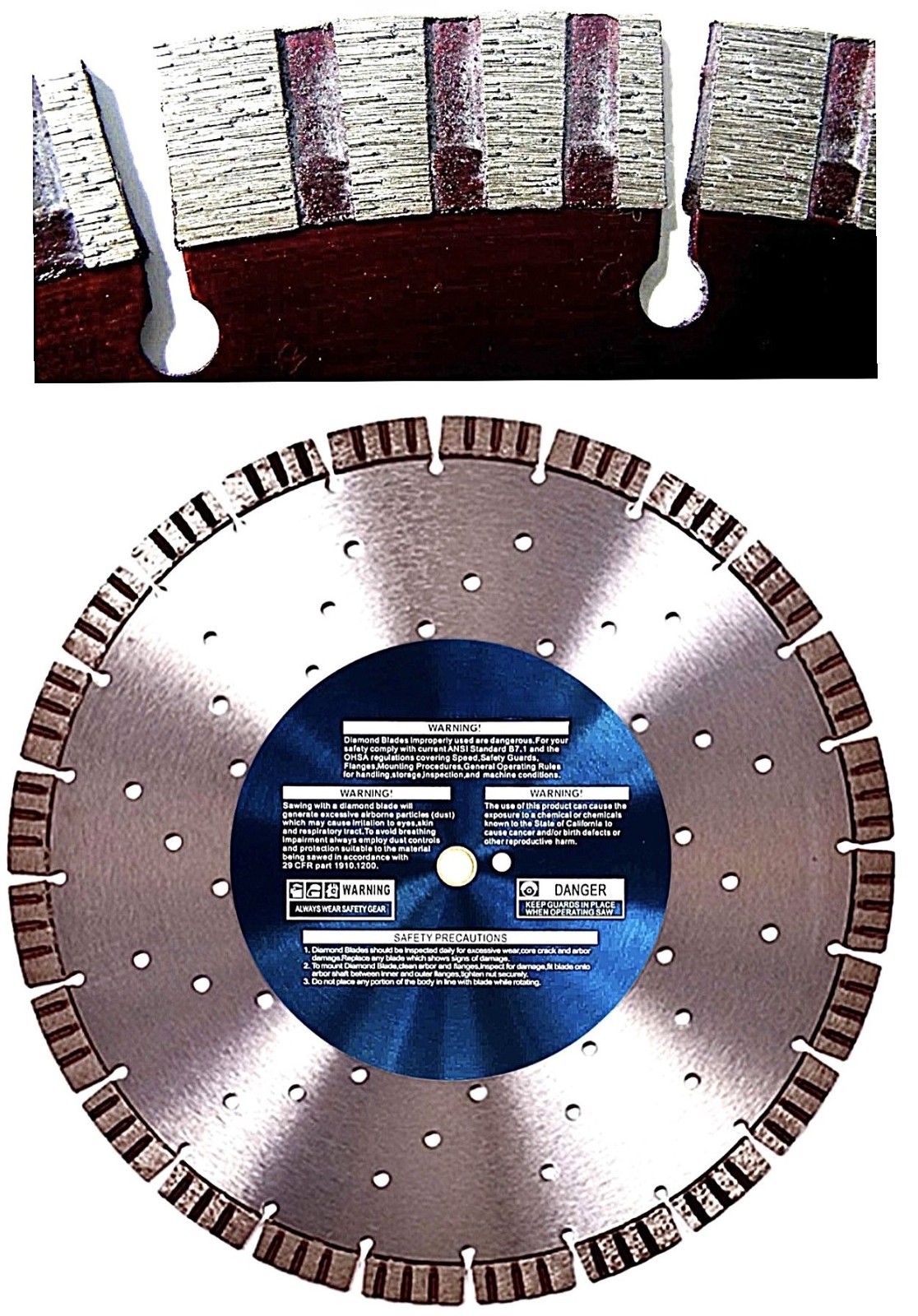 14" Supreme Tseg Diamond Saw Blade Concrete Brick Block Stone for Stihl Saws