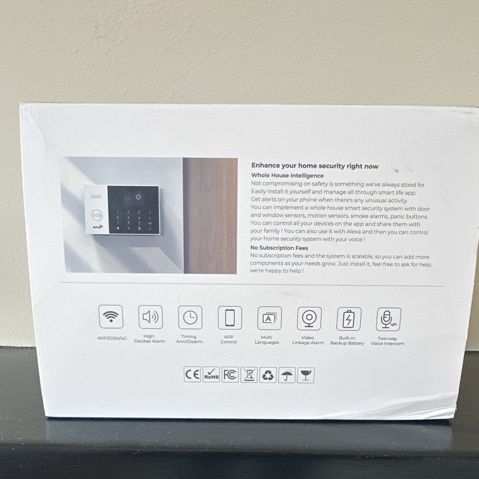 Wireless Alarm System (affordable), WiFi Systems, Mobile Phone App Feature