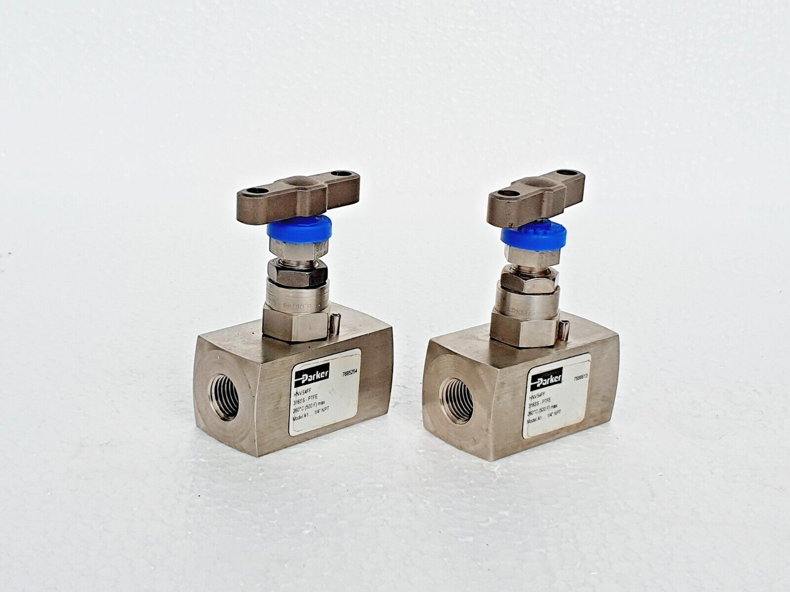 LOT OF 2 PARKER HNVS4FF Stainless Steel Needle Valve 1/4" NPT, 6000 PSI # NEW