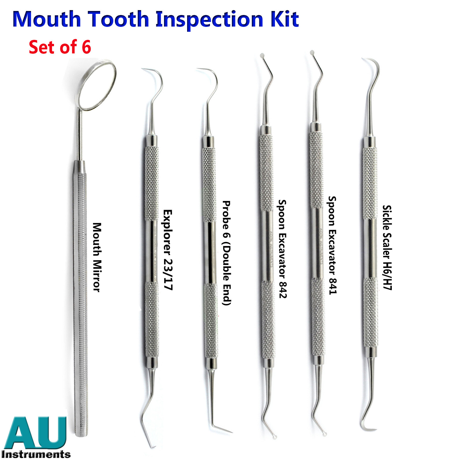 Mouth Mirror Jaquette Tartar Calculus Plaque Remover Hygiene Probes Examination