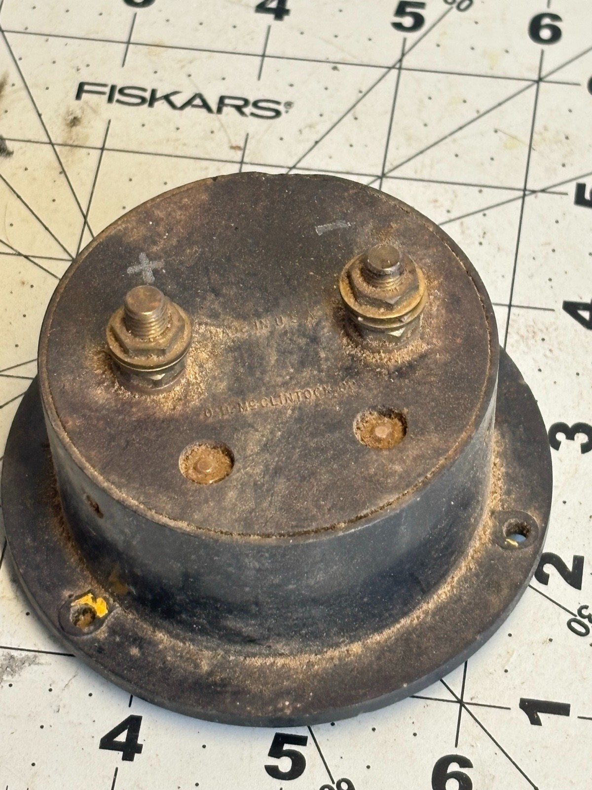 Vintage O.B. McClintock 0-1 mA DC Milliammeter Round Panel Meter Untested