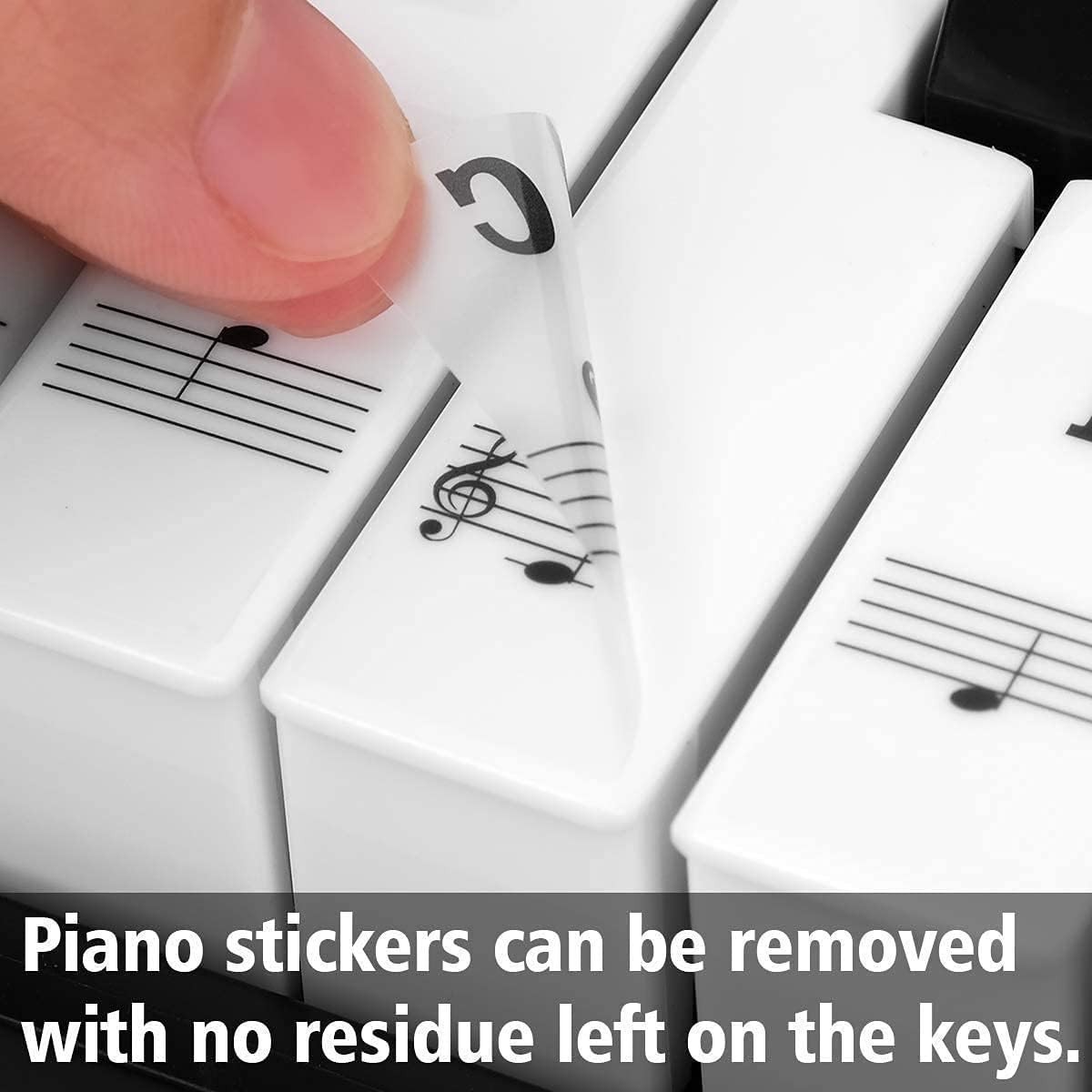 High-Quality Piano Note Stickers for 88 Keys - Perfect Learning Aid for All Ages