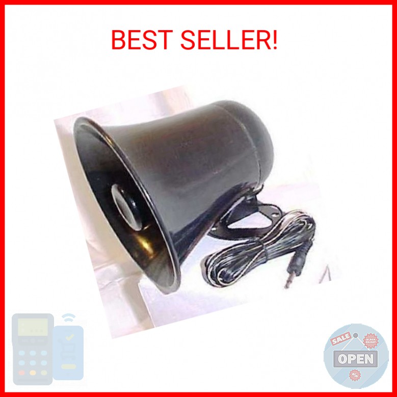 PA Horn Speaker w/Plug & Wire - 5 inch for CB/Ham Radio