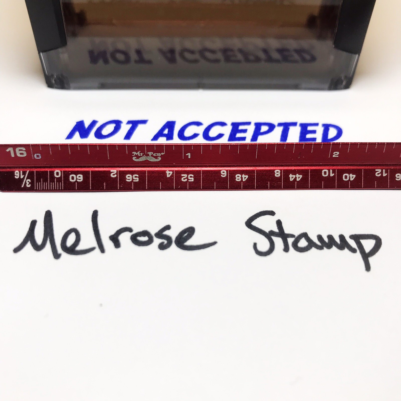 Not Accepted Rubber Stamp Blue Ink Self Inking Ideal 4913