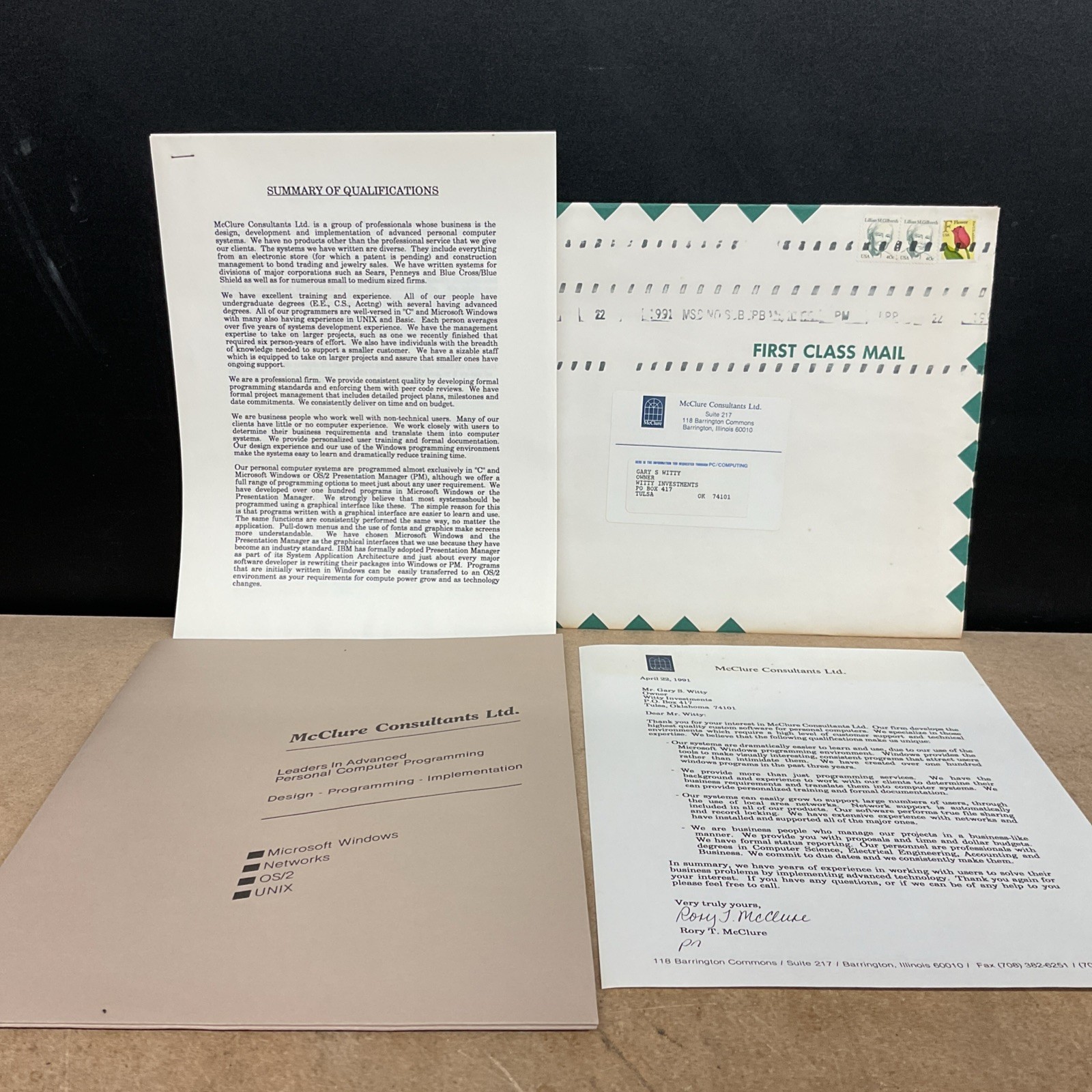 McClure Consultants Ltd. Advanced PC Programming Vintage Software Information