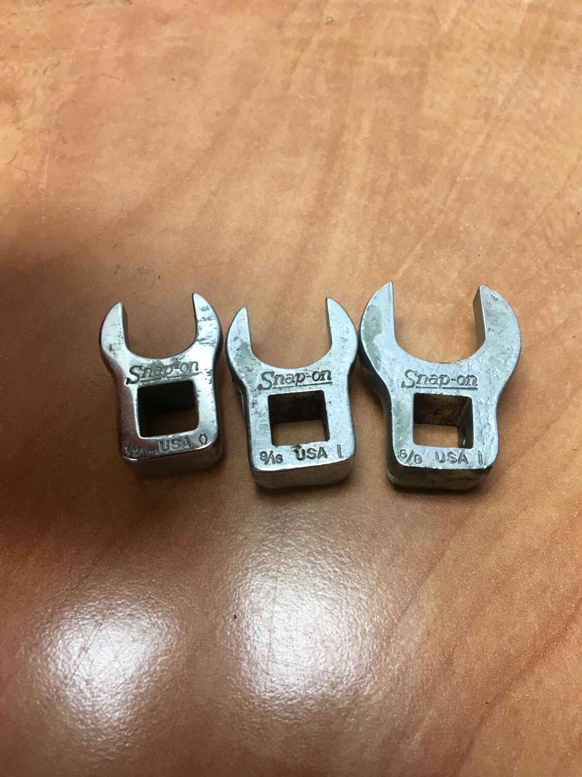 Snap-On Crowfoot Open End Wrench Set of 3  FC16 FC18 FC20 1/2 9/16 5/8"