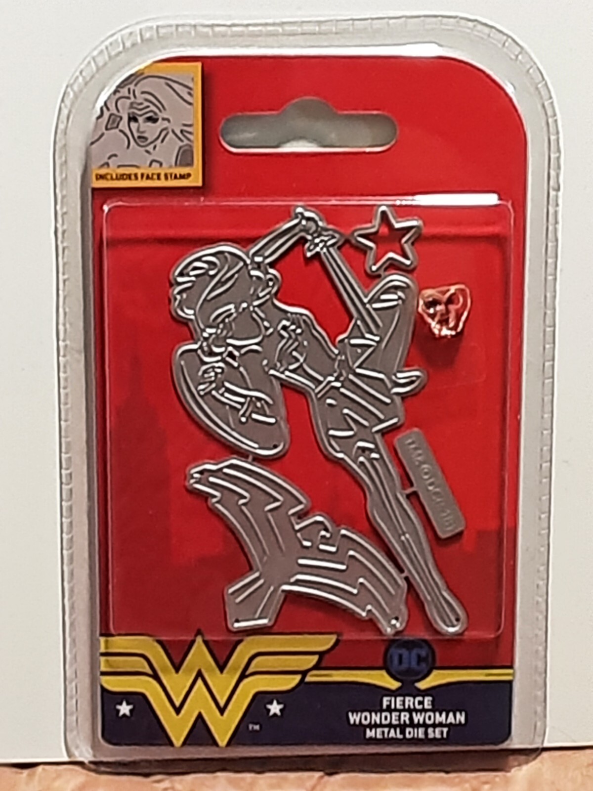 NEW DC Fierce Wonder Woman Die Set 3 dies face stamp WW is 2 2/5x4" eagle star