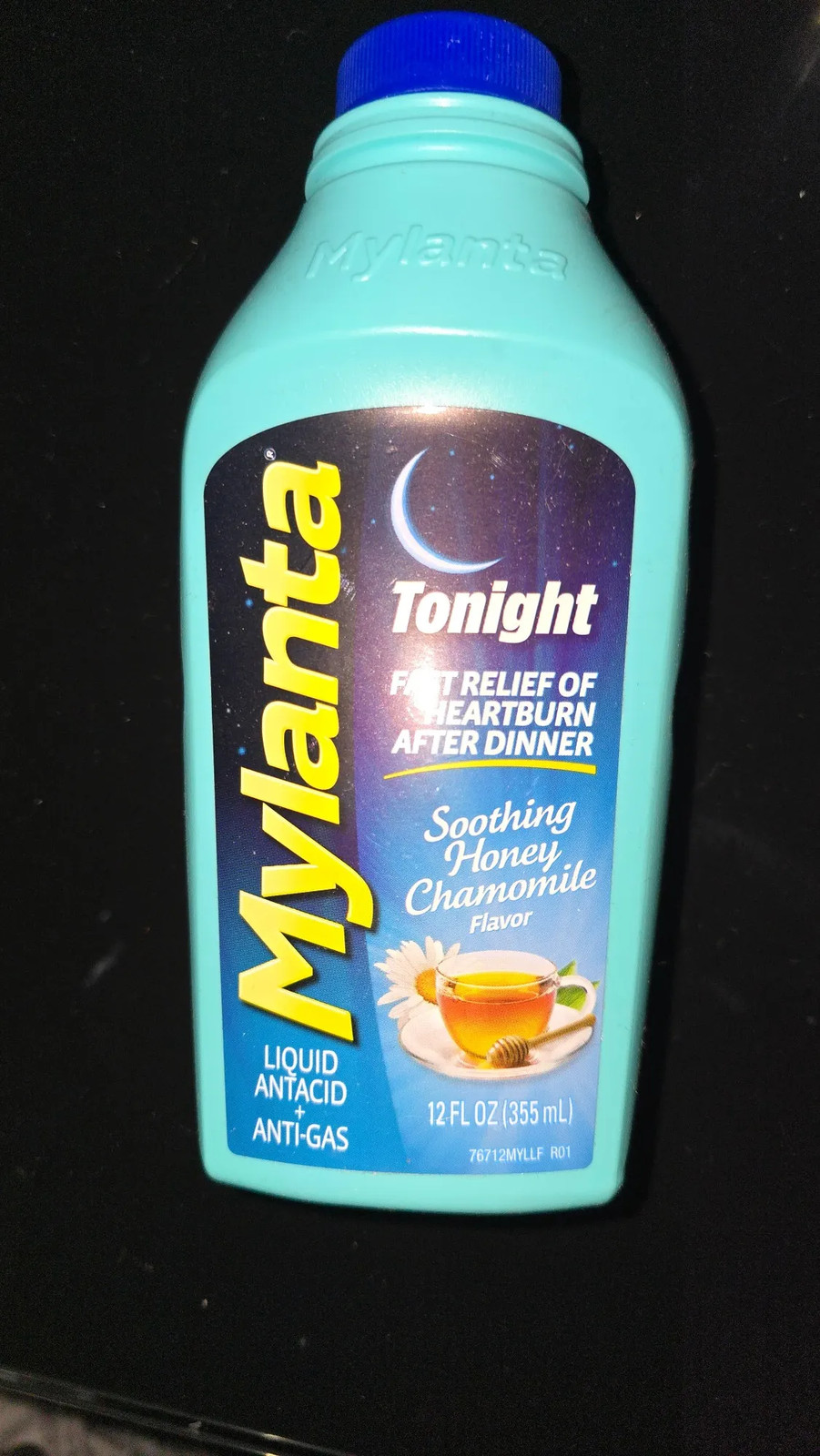 Mylanta Tonight Liquid Antacid Heartburn Relief Honey Chamomile 12 OZ Exp 06/27