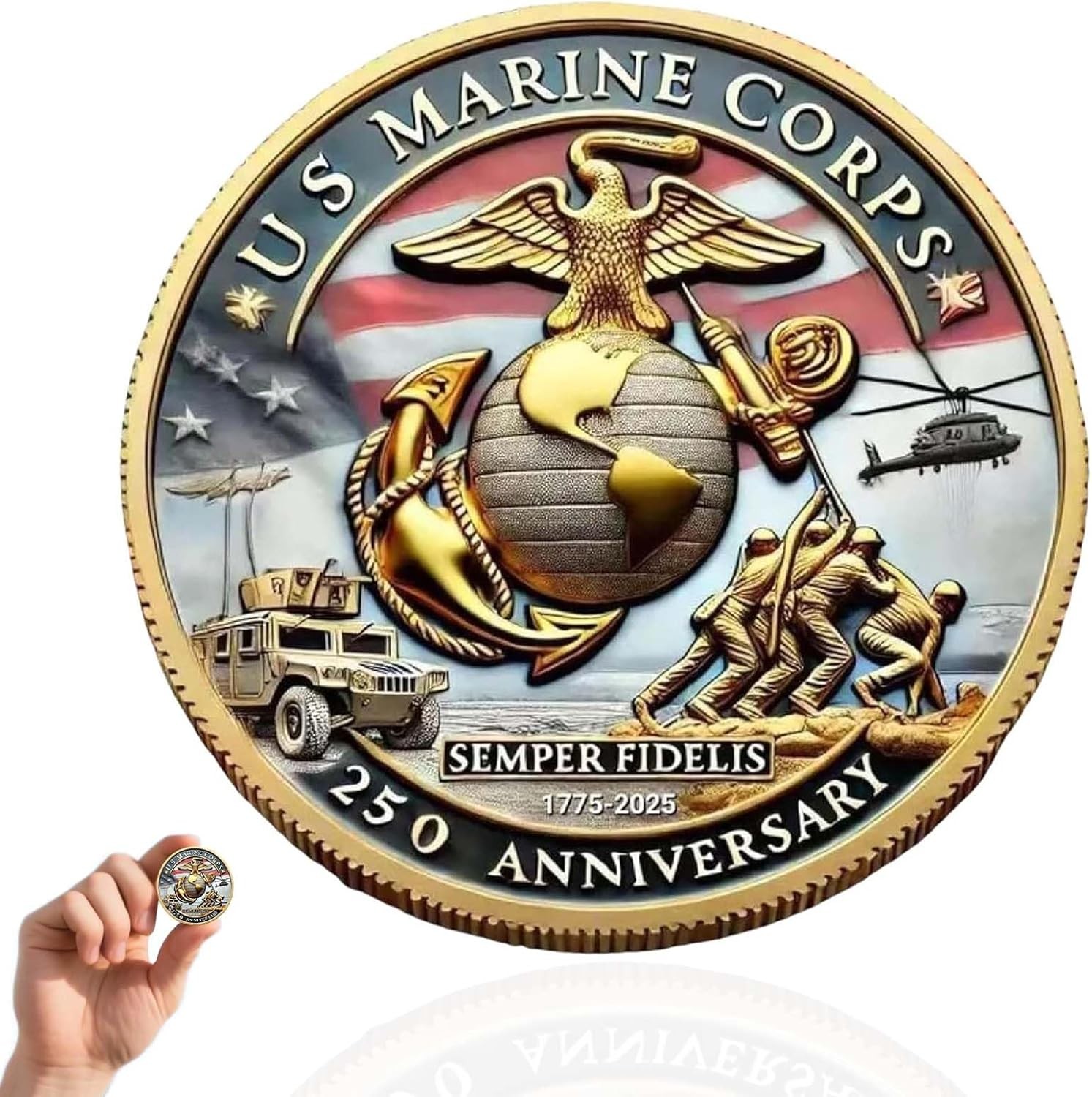 USMC Challenge Coin/Medal, 250th Anniversary U.S.Marine Corps United States