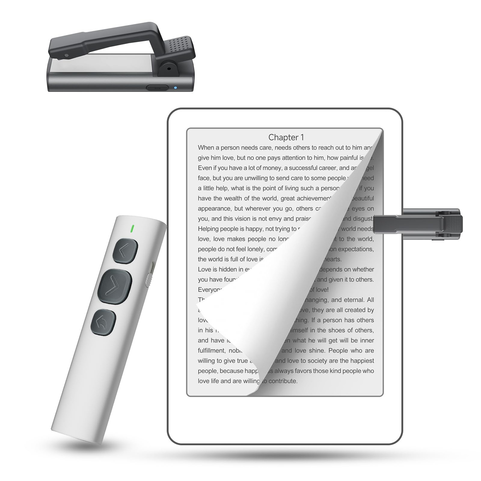 Page Turner Remote for Kindle Paperwhite Oasis Kobo eReaders, with Kindle -Re...