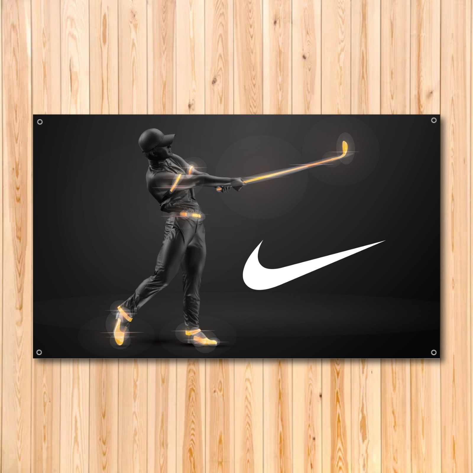 NIKE Golf Logo Printed Vinyl Banner 5x3 ft - Sports Sign Banner Wall Decoration