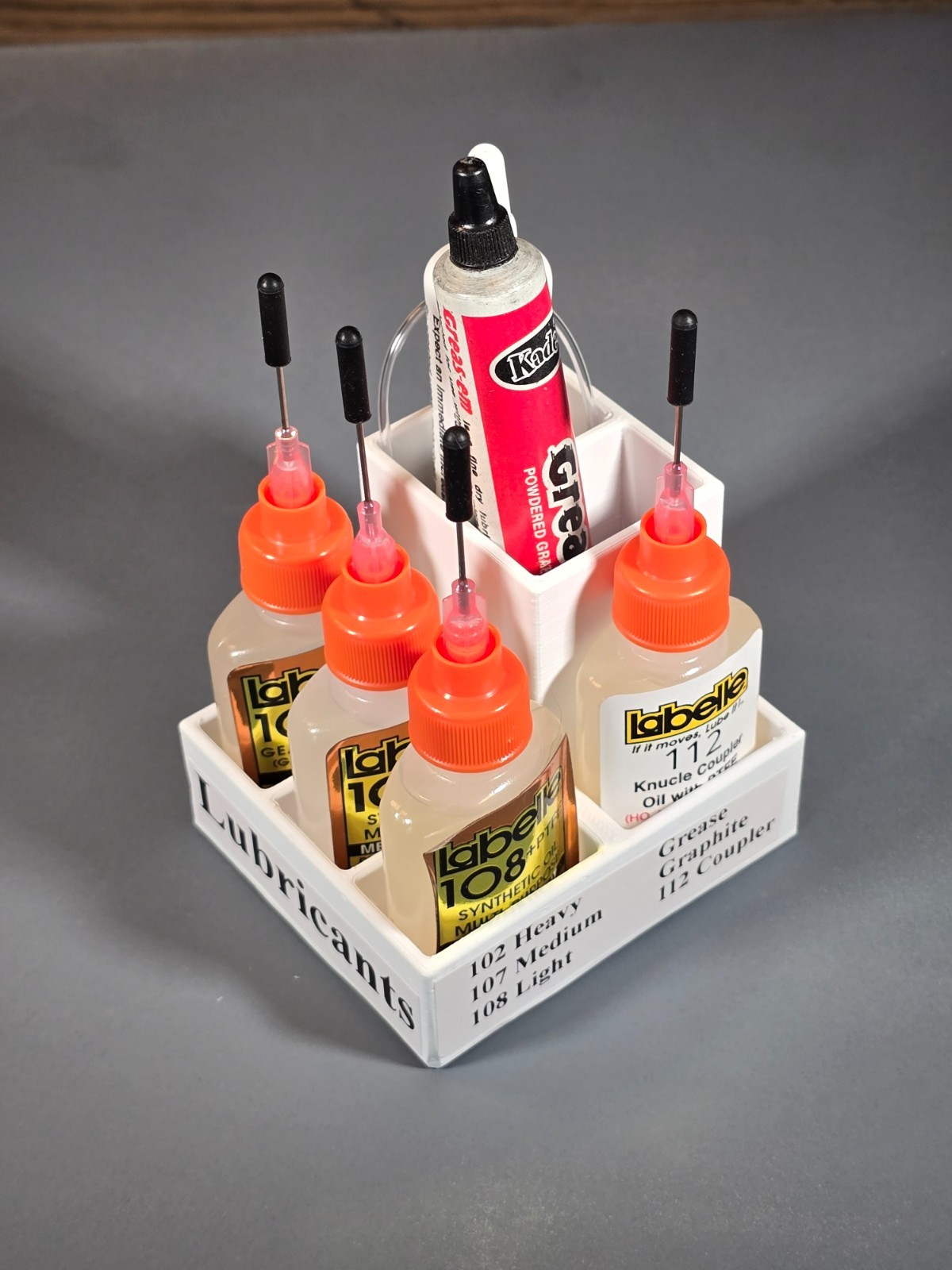 Holder For Common Model RR Lubricants - Lubricants NOT INCLUDED - Holds 6
