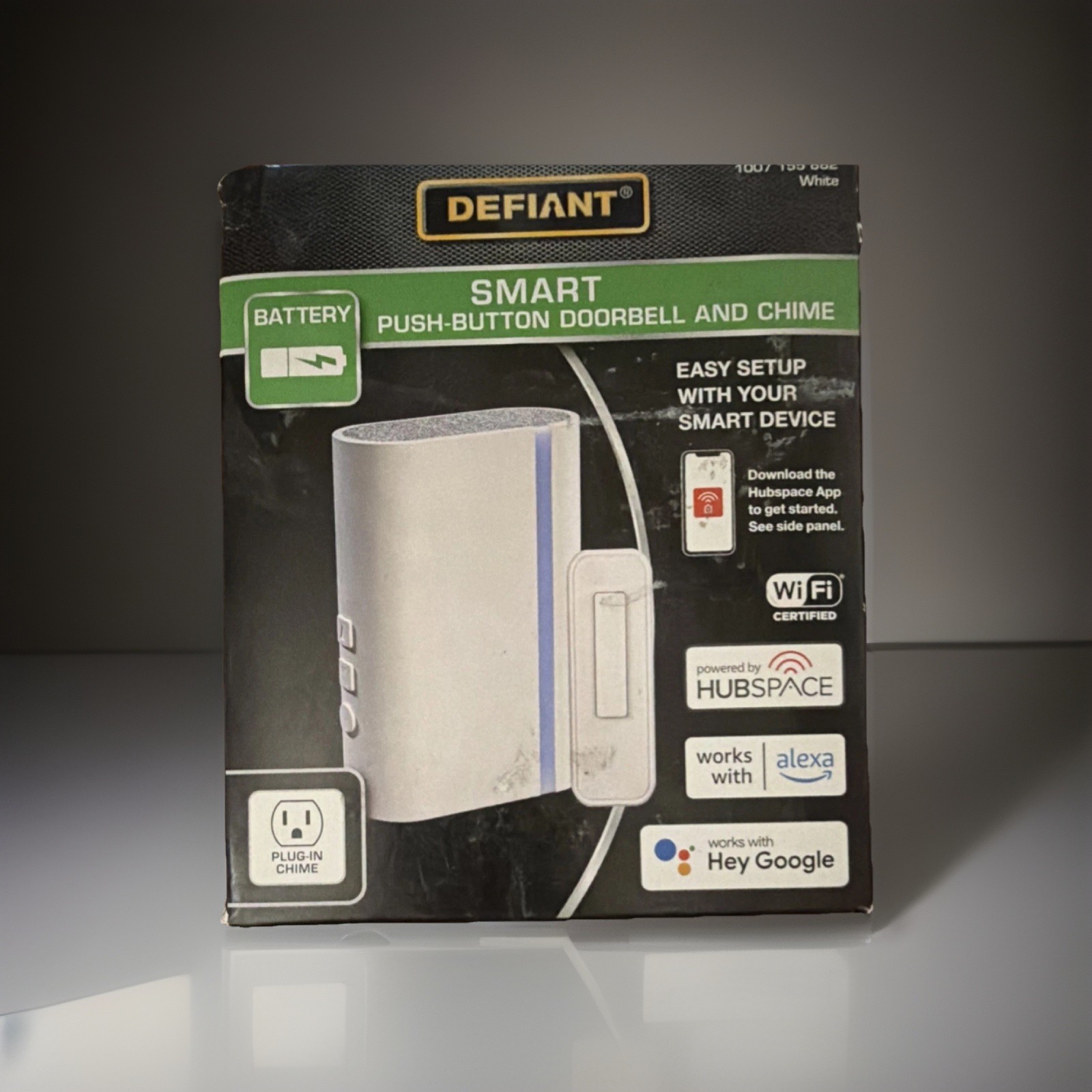 Defiant Wi-Fi Push-Button Doorbell & Chime DF-3015-00 Alexa Google Assistant