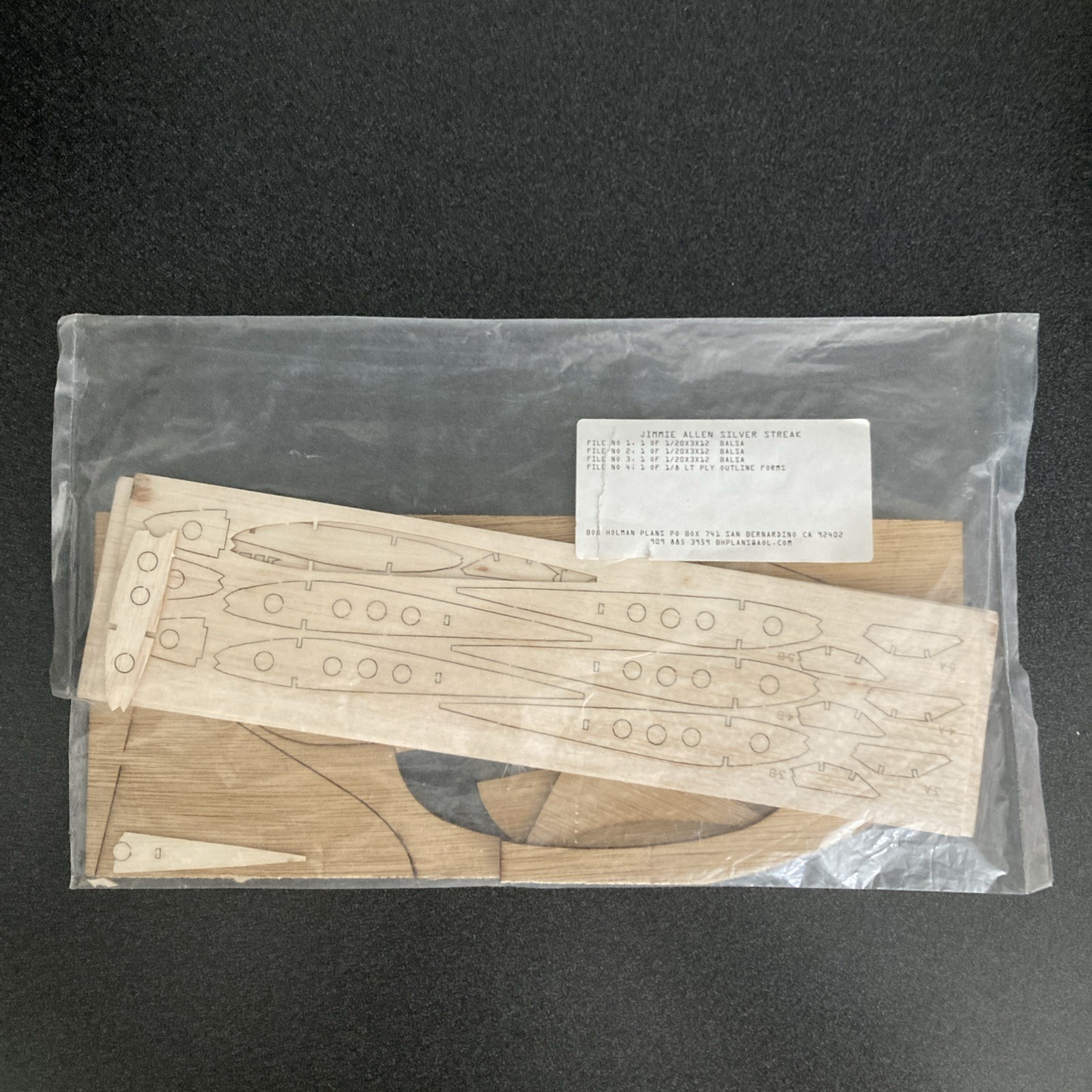Bob Holman Laser Cut Short Kit Jimmie Allen Silver Streak Rubber Power NO PLANS