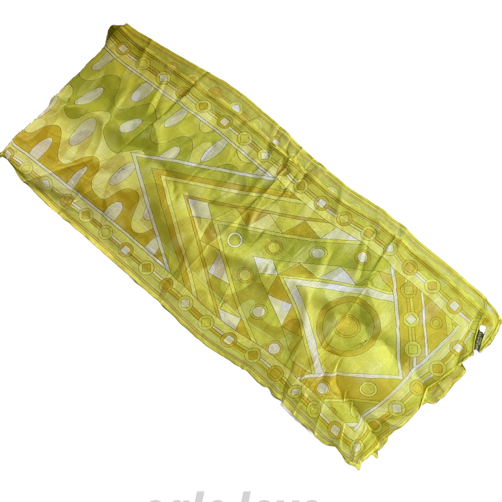New Emilio Pucci Linen & Cotton long Scarf