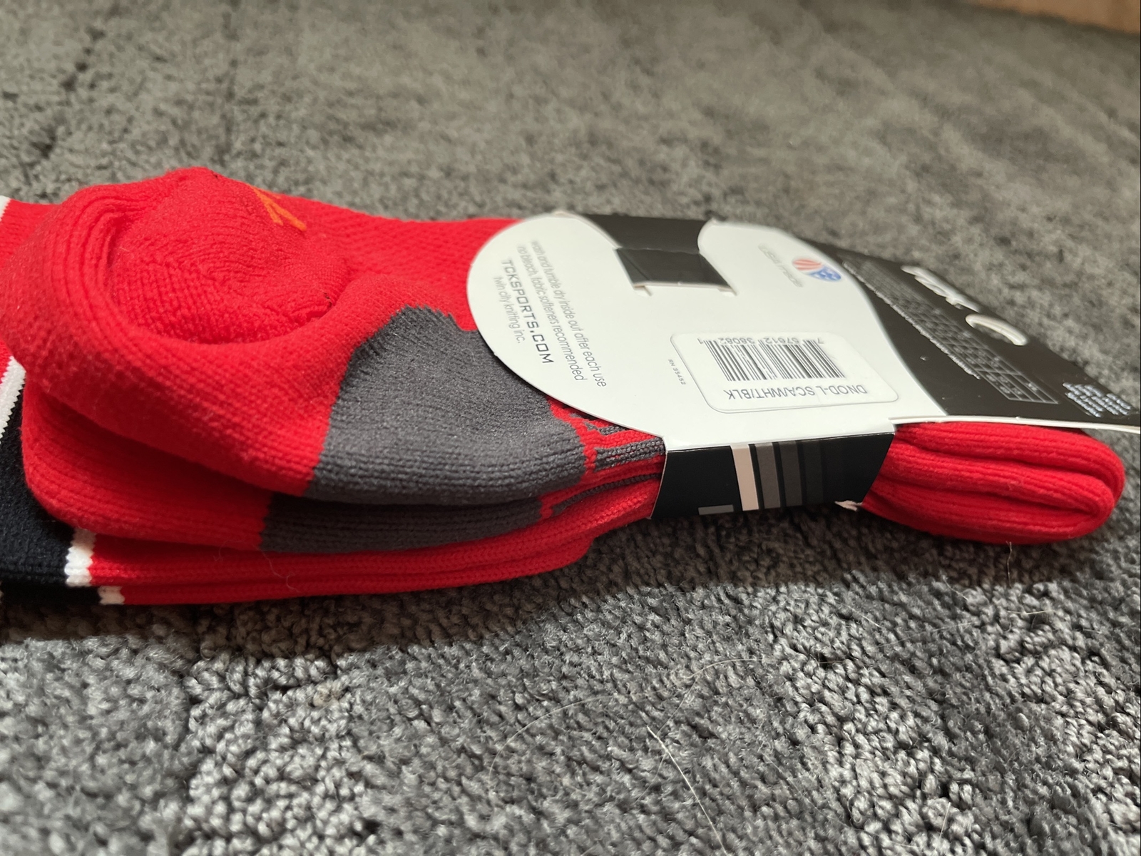TCK Baseball or Softball Socks Red size Large