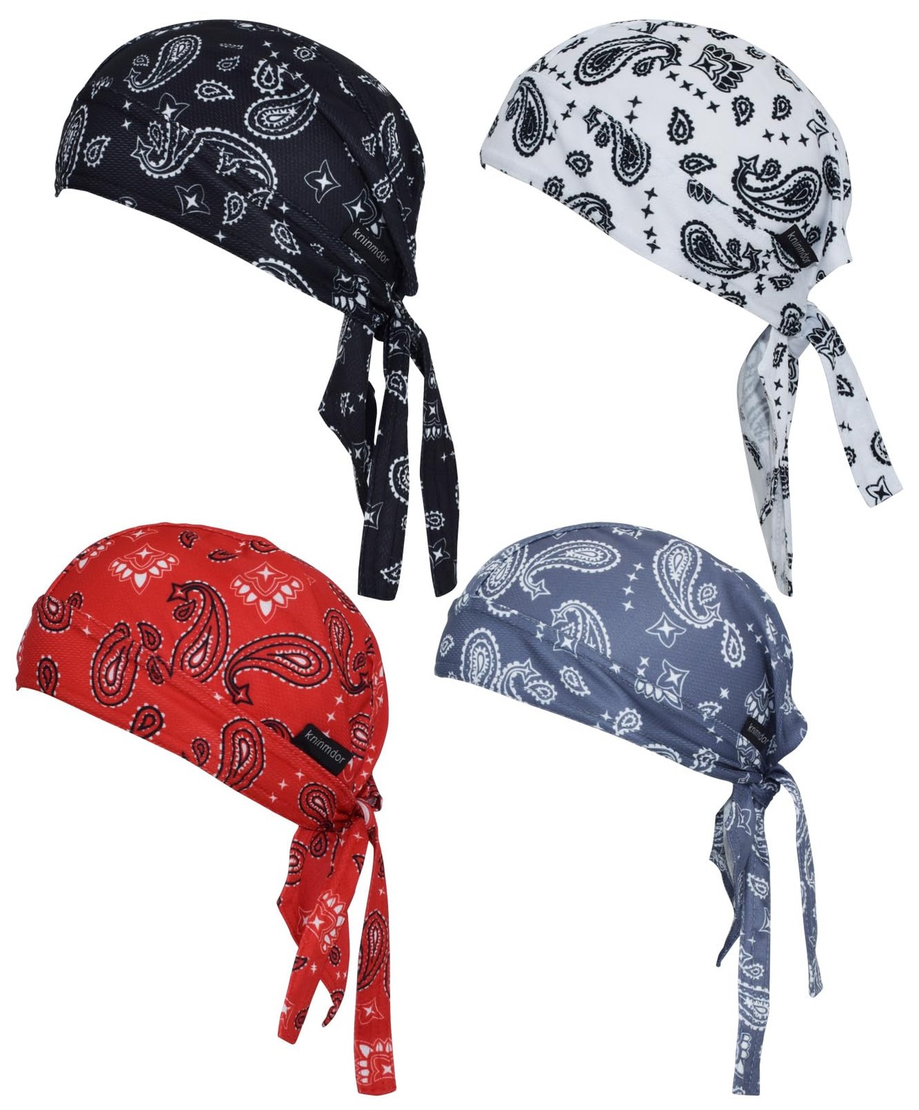 Kninmdor Do Rags Cycling Caps Helmet Liner One Size-3X-Large, Paisley Sets