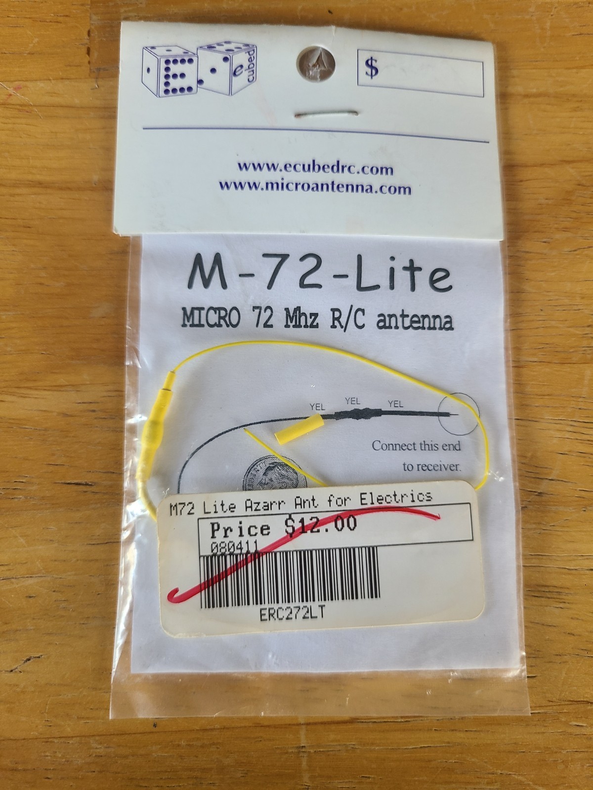 E Cubed Micro 72 Mhz RC Antenna M-72-Lite  New