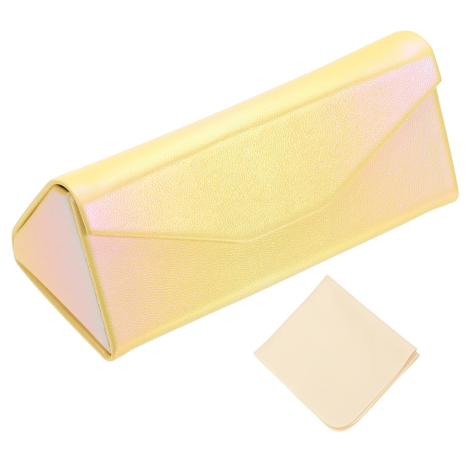Foldable Glasses Case, Triangle Eyeglasses Case, Gradient Yellow