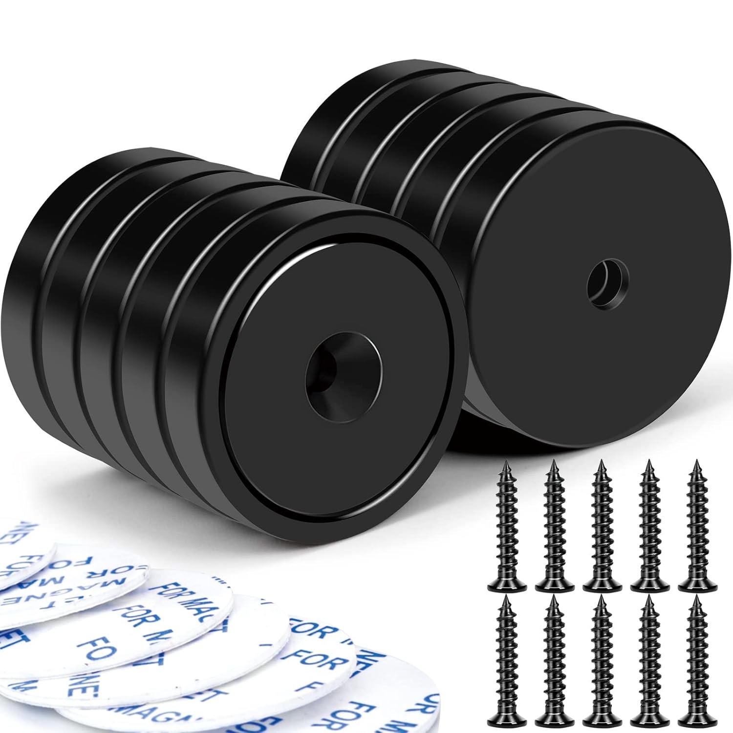 Magnets,110Lb+ Waterproof Super Strong Neodymium Magnet with Hole for Wall Mount