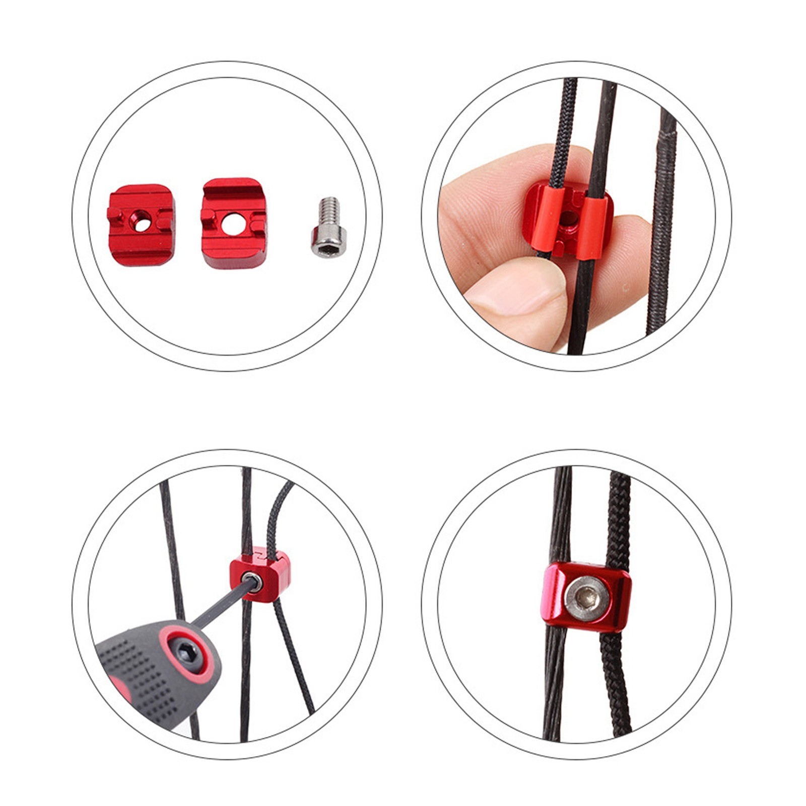 Rest Cable Clamp Buckle Metal Fastener Clip Archery Bowstring Adjustment