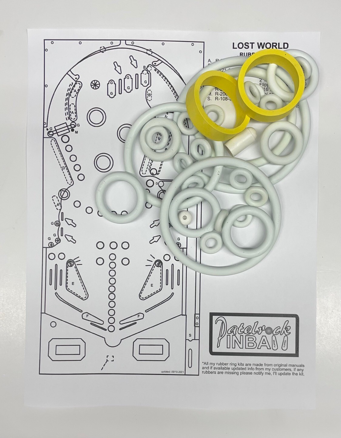 1977 Bally Lost World Pinball Machine Maintenance Tune Up Kit