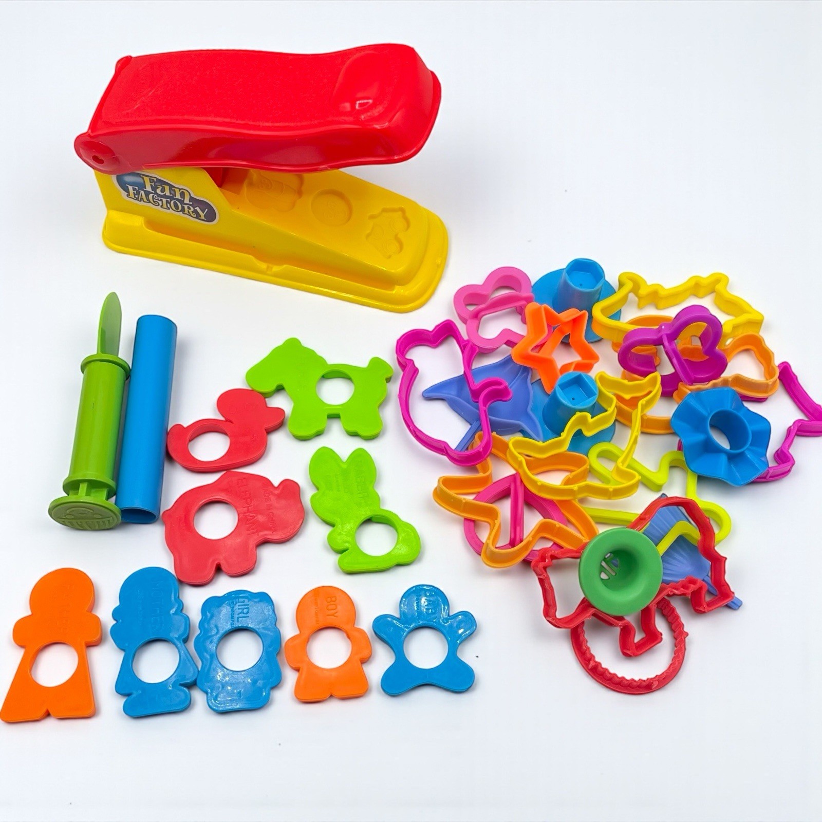 Vintage Play Doh Fun Factory Lot 90s Accessories Cutter Shapes Molds Tools 1995