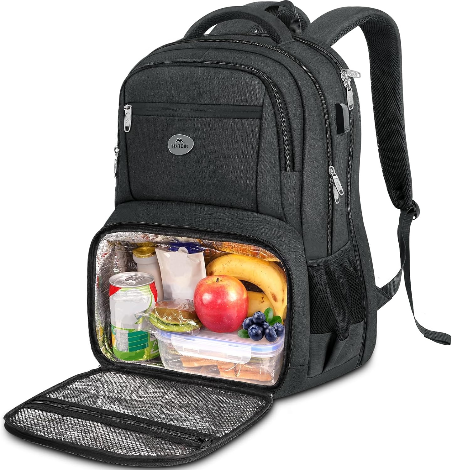 MATEIN 17 Inch Laptop Backpack, TSA Large Travel 17 Inch, Charcoal Grey