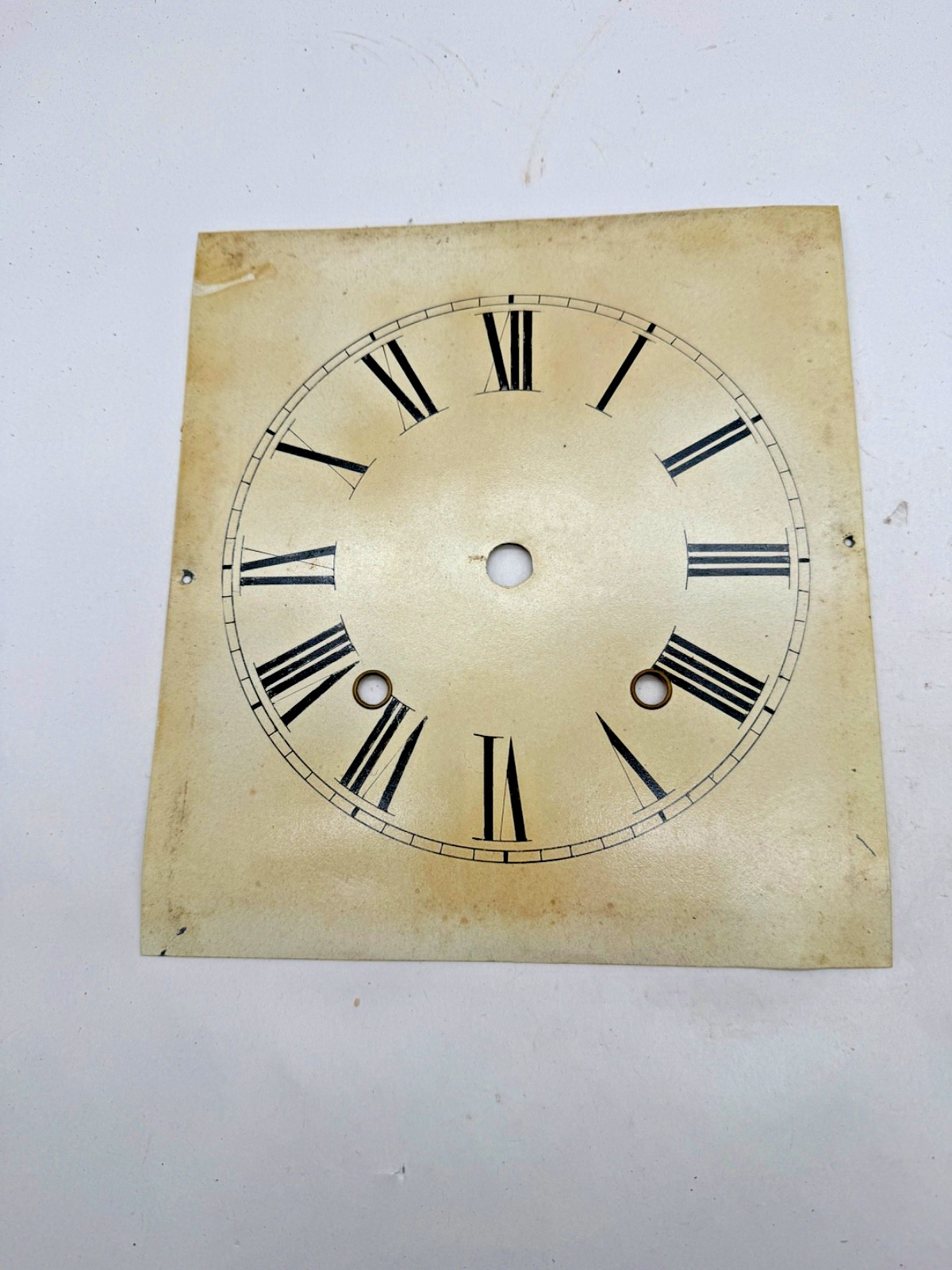 Vintage Clock Tin Dial, 8 5/8" x 9 1/2"   (3602)