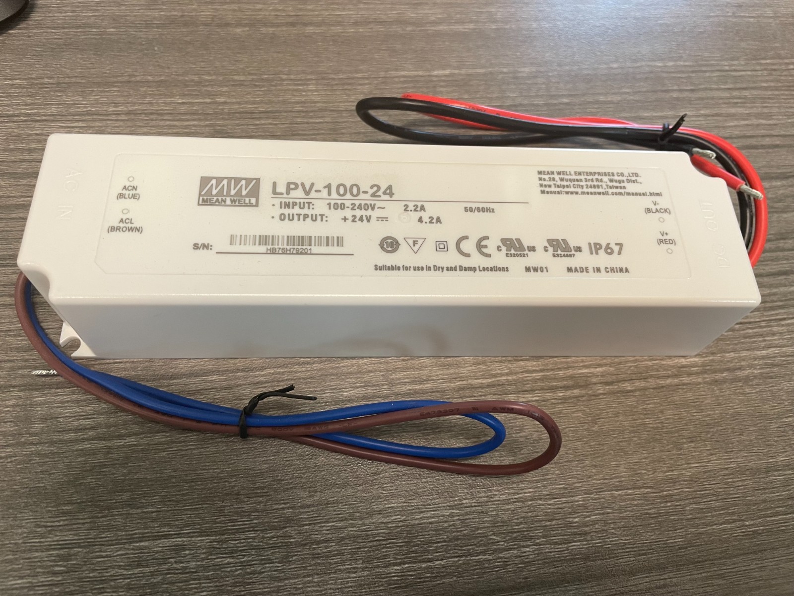 Mean Well LPV-100-24 LED Power Supply 24V  *** BRAND NEW
